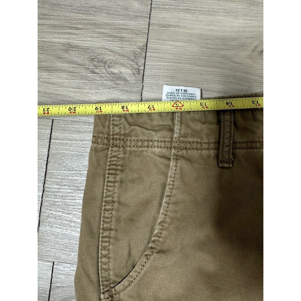 Levi's Cargo Pants Mens 38 x 34 Khaki Cotton Canvas Hiking Safari Pockets - Picture 5 of 9
